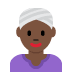 👳🏿‍♀️ woman wearing turban: dark skin tone display on Twitter